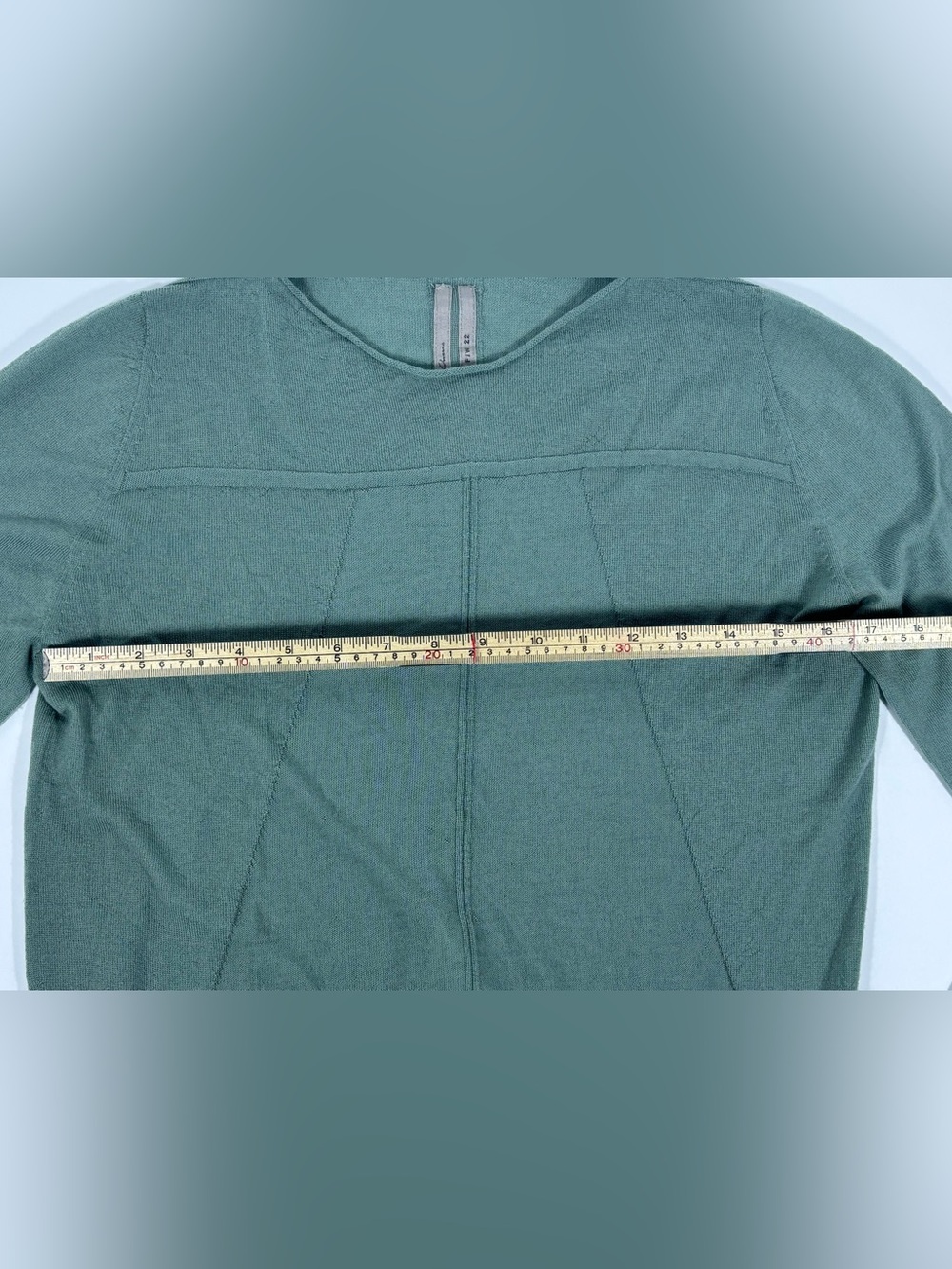 Rick Owens Strobe FW22 Aqua Virgin Wool Sweater – Size M - Picture 8 of 10